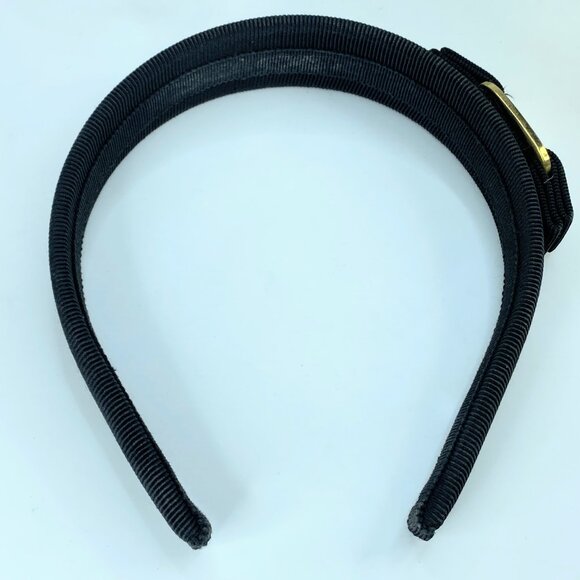Salvatore Ferragamo Vara Serre-tête Black Cotton, gold tone GS573 main image 4